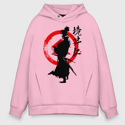 Толстовка оверсайз мужская Ghost of Tsushima, цвет: светло-розовый