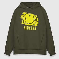 Мужское худи оверсайз Nirvana Smile