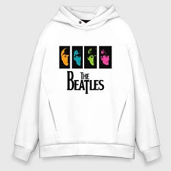 Толстовка оверсайз мужская Всемирный день The Beatles, цвет: белый