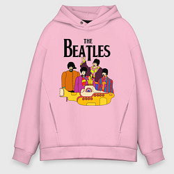 Толстовка оверсайз мужская THE BEATLES, цвет: светло-розовый
