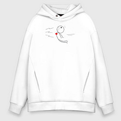Толстовка оверсайз мужская Притяжение, цвет: белый