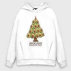 Мужское худи оверсайз Avocado Christmas Tree