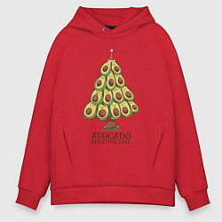 Мужское худи оверсайз Avocado Christmas Tree