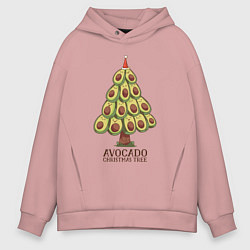 Мужское худи оверсайз Avocado Christmas Tree