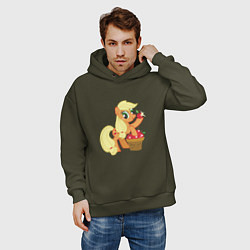 Толстовка оверсайз мужская Applejack, цвет: хаки — фото 2