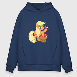 Толстовка оверсайз мужская Applejack, цвет: тёмно-синий