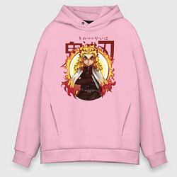Мужское худи оверсайз Огненный Столп Kimetsu no Yaiba