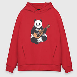 Мужское худи оверсайз Панда гитарист Panda Guitar