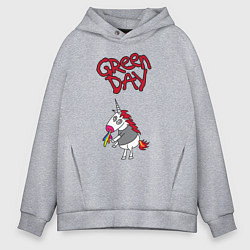 Мужское худи оверсайз Green Day Unicorn
