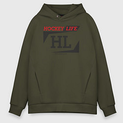 Мужское худи оверсайз Hockey live big logo