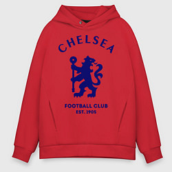 Толстовка оверсайз мужская Chelsea Est. 1905, цвет: красный