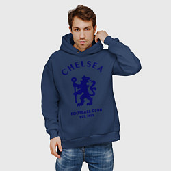 Толстовка оверсайз мужская Chelsea Est. 1905, цвет: тёмно-синий — фото 2