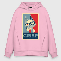 Толстовка оверсайз мужская Crisp, цвет: светло-розовый