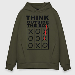 Мужское худи оверсайз THINK OUTSIDE THE BOX