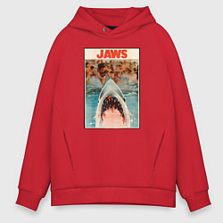 Мужское худи оверсайз Jaws beach poster