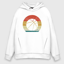 Толстовка оверсайз мужская Play Basketball, цвет: белый