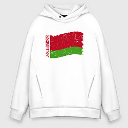 Мужское худи оверсайз Флаг - Беларусь