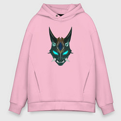 Толстовка оверсайз мужская Genshin Impact - Сяо, цвет: светло-розовый