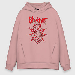 Толстовка оверсайз мужская Slipknot Slip Goats Art, цвет: пыльно-розовый