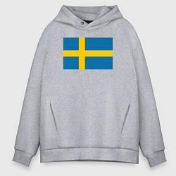 Мужское худи оверсайз Швеция Флаг Швеции