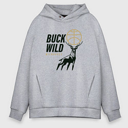 Толстовка оверсайз мужская Buck Wild, цвет: меланж