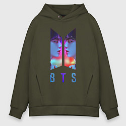 Мужское худи оверсайз Logo BTS