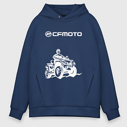 Толстовка оверсайз мужская CFmoto СФ мото КВАДРОЦИКЛ, цвет: тёмно-синий