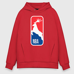 Толстовка оверсайз мужская NBA - Bucks, цвет: красный