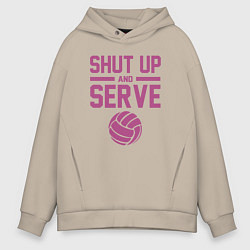 Мужское худи оверсайз Shut Up And Serve