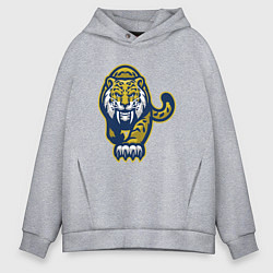 Толстовка оверсайз мужская Тигр Охотник, цвет: меланж