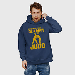 Толстовка оверсайз мужская Old Man Judo, цвет: тёмно-синий — фото 2