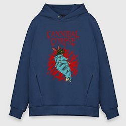 Толстовка оверсайз мужская Cannibal Corpse Труп Каннибала, цвет: тёмно-синий