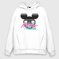 Толстовка оверсайз мужская Logotype Mickey Mouse, цвет: белый