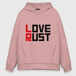 Мужское худи оверсайз Love Rust