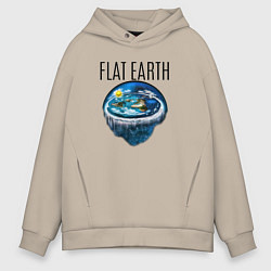 Мужское худи оверсайз The Flat Earth