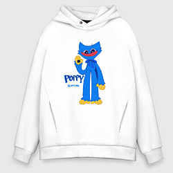 Толстовка оверсайз мужская Monster Huggy WuggyХагги Вагии, цвет: белый