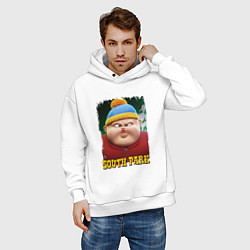 Толстовка оверсайз мужская Eric Cartman 3D South Park, цвет: белый — фото 2