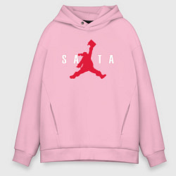 Толстовка оверсайз мужская AIR SANTA - ЭЙР САНТА, цвет: светло-розовый