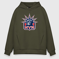 Мужское худи оверсайз Нью Йорк Рейнджерс New York Rangers