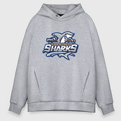 Мужское худи оверсайз Wilmington sharks -baseball team