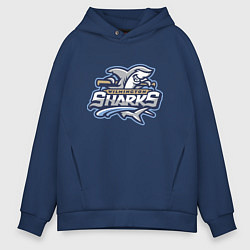 Мужское худи оверсайз Wilmington sharks -baseball team