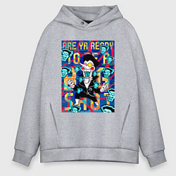 Толстовка оверсайз мужская Deltarune - Are You Ready?, цвет: меланж