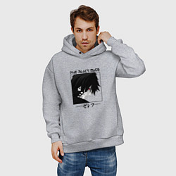 Толстовка оверсайз мужская Хвост Феи Fairy Tail, Зереф Zeref, цвет: меланж — фото 2