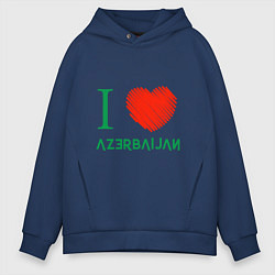 Мужское худи оверсайз Love Azerbaijan