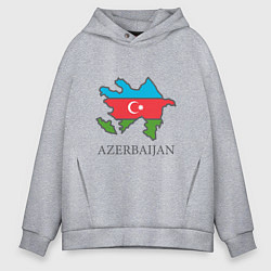 Мужское худи оверсайз Map Azerbaijan