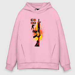 Мужское худи оверсайз CS GO Винтовка M4A4 HOWL