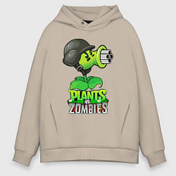 Мужское худи оверсайз Plants vs Zombies Горохомёт