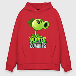 Мужское худи оверсайз Plants vs Zombies Горохострел