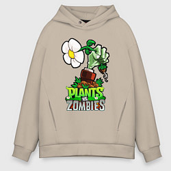 Мужское худи оверсайз Plants vs Zombies рука зомби