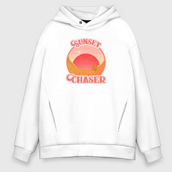 Толстовка оверсайз мужская Sunset Chaser, цвет: белый